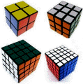 Rubik's Cube Set (2x2x2, 3x3x3, 4x4x4, 5x5x5) - RF Cafe